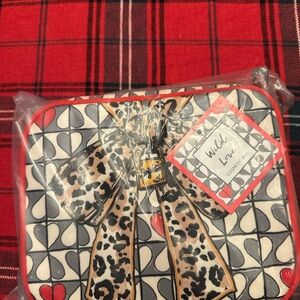 Brighton Heart and Leopard Print Cosmetic Bag Brand New